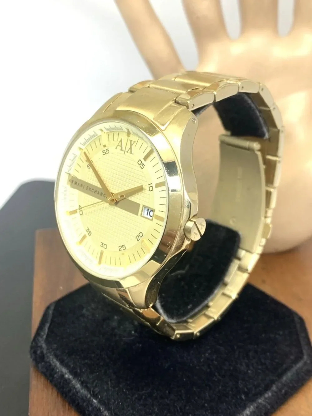 Armani Exchange Men's Watch AX2131 Quartz Gold Stainless Steel 46mm